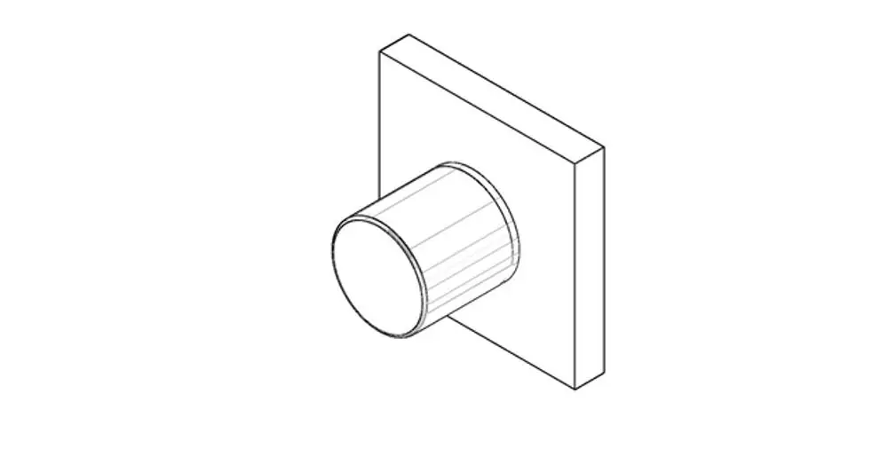DORNBRACHT Bedienelement für Unterputzmontage ERSATZTEILE 04209705900 140 x 95 x 90 mm Platin gebürstet, 04209705900-06 Galeriebild 1